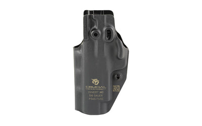 Crucial Concealment Covert IWB Carry Holster, Fits Sig P365 Fuse, Ambidextrous, Black Kydex Construction 1413