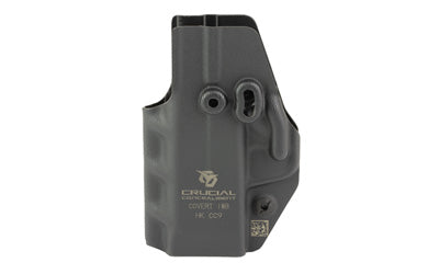 Crucial Concealment Covert IWB Carry Holster, Fits HK CC9, Ambidextrous, Black Kydex Construction 1461