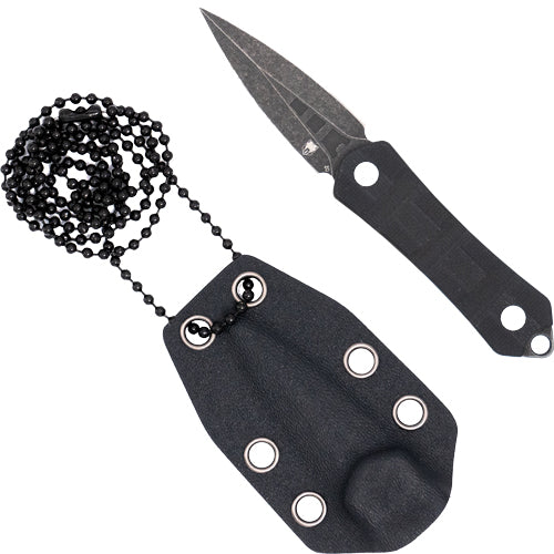 CobraTec Guardian D2 Stonewash Dagger Neck Knife 1.99" with Sheath