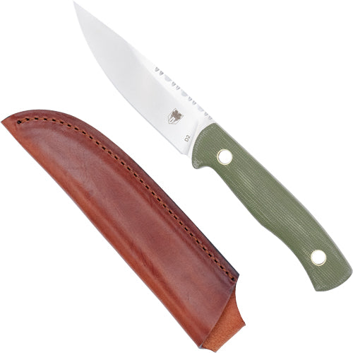 CobraTec Koonsman OD Green D2 Steel 4" Fixed Blade Knife & Leather Sheath