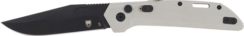 CobraTec Naja Lunar Grey Side Button Auto Knife 3.5" D2 Blade