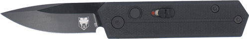 CobraTec Stinger Small Folder 1.9" Black/Black D2 SD Button Knife