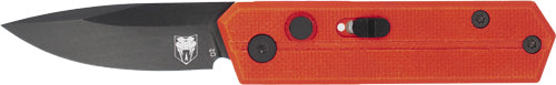 CobraTec Stinger Small Folder 1.9" Red/Black D2 SD Button Knife