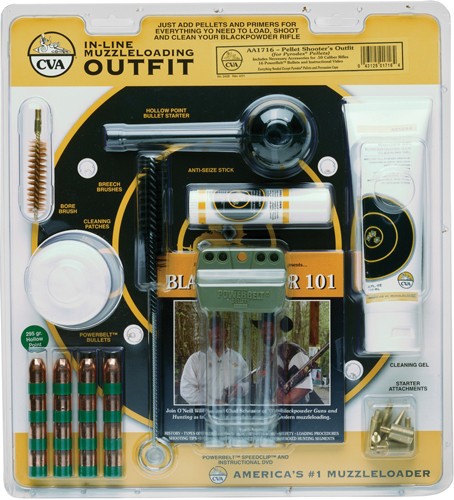 CVA 50 Cal Muzzleloader Pellet Shooters Complete Accessory Outfit