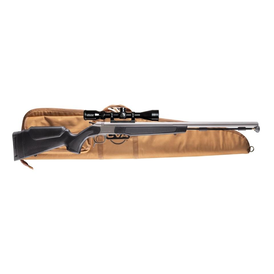 CVA Optima .50 Cal Muzzleloader Package Stainless/Black 26" Barrel KonusPro 3-9x40 Optic