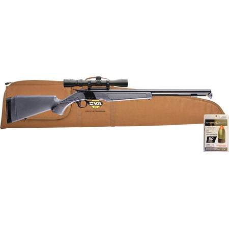 CVA Wolf V2 50 Caliber Muzzleloader Package Grey Synthetic Stock 3-9x32 Scope