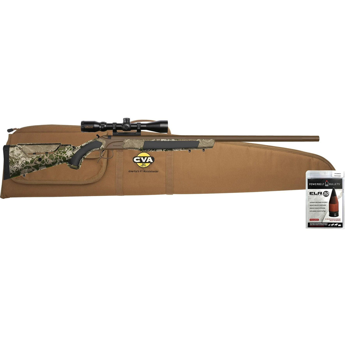 CVA Accura LR-X Muzzleloader 50 Caliber Patriot Brown with KonusPro 4-12x44 IR BDC Illuminated Scope