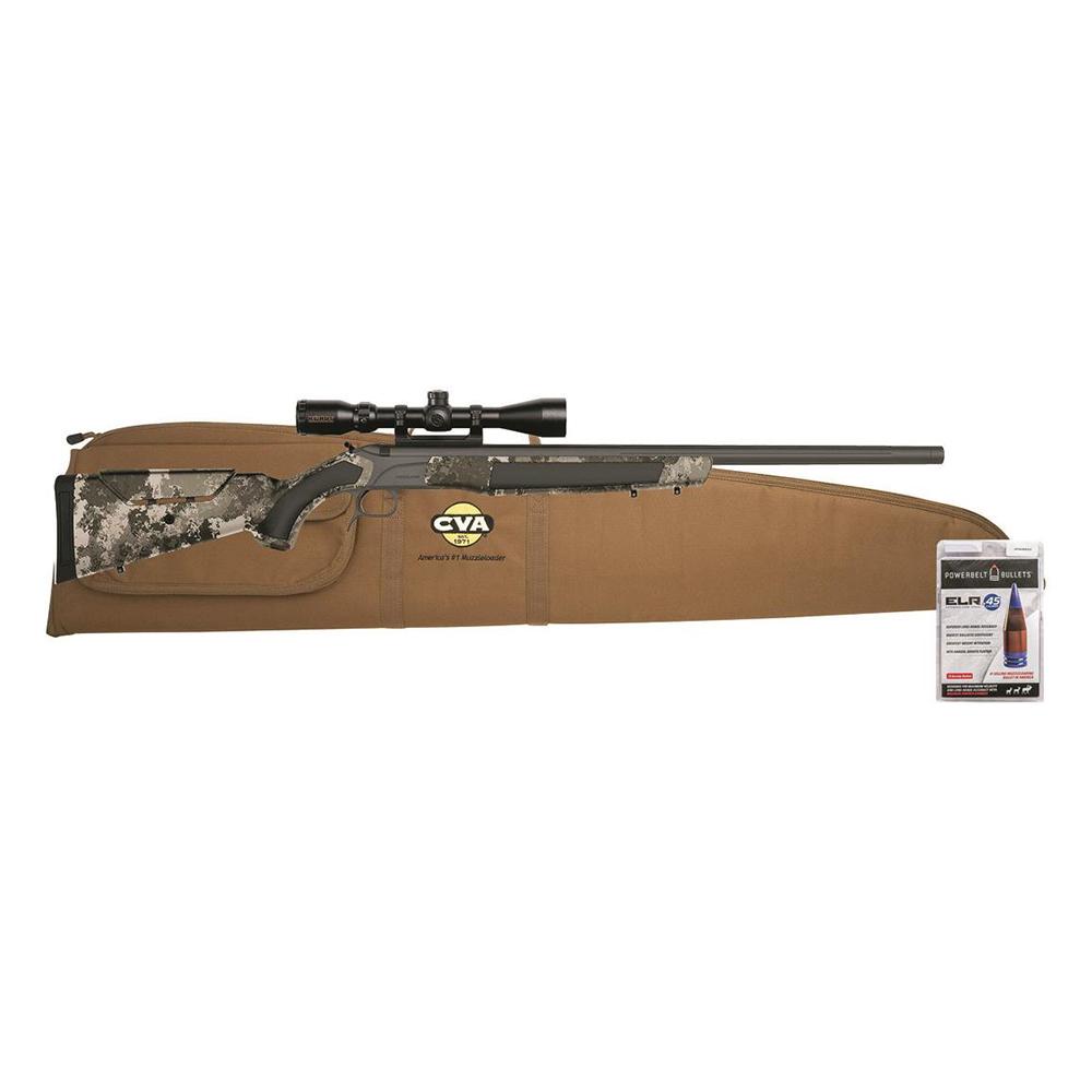 CVA Accura MR-X Muzzleloader 45 Cal Sniper Grey with KonusPro 3-9x40 IR BDC Reticle Scope Package