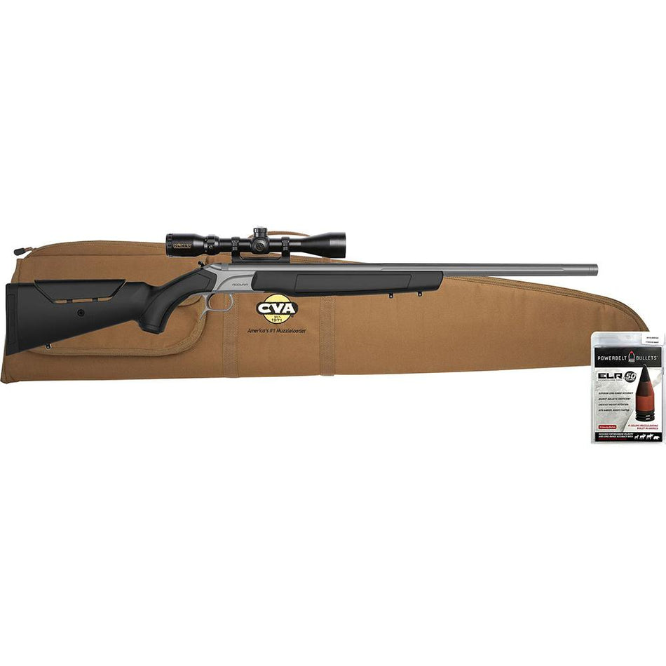 CVA Accura MR-X Muzzleloader 50 Cal Stainless Steel Black KonusPro 4-12x44 IR BDC Scope Combo