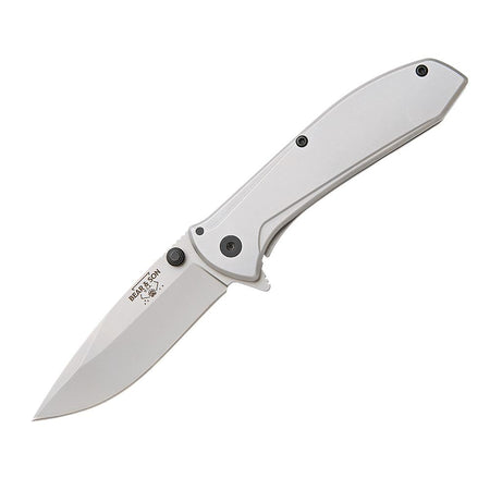 Bear & Son Assisted Opener Framelock Folding Knife Drop Point Blade 2-7/8" Stainless