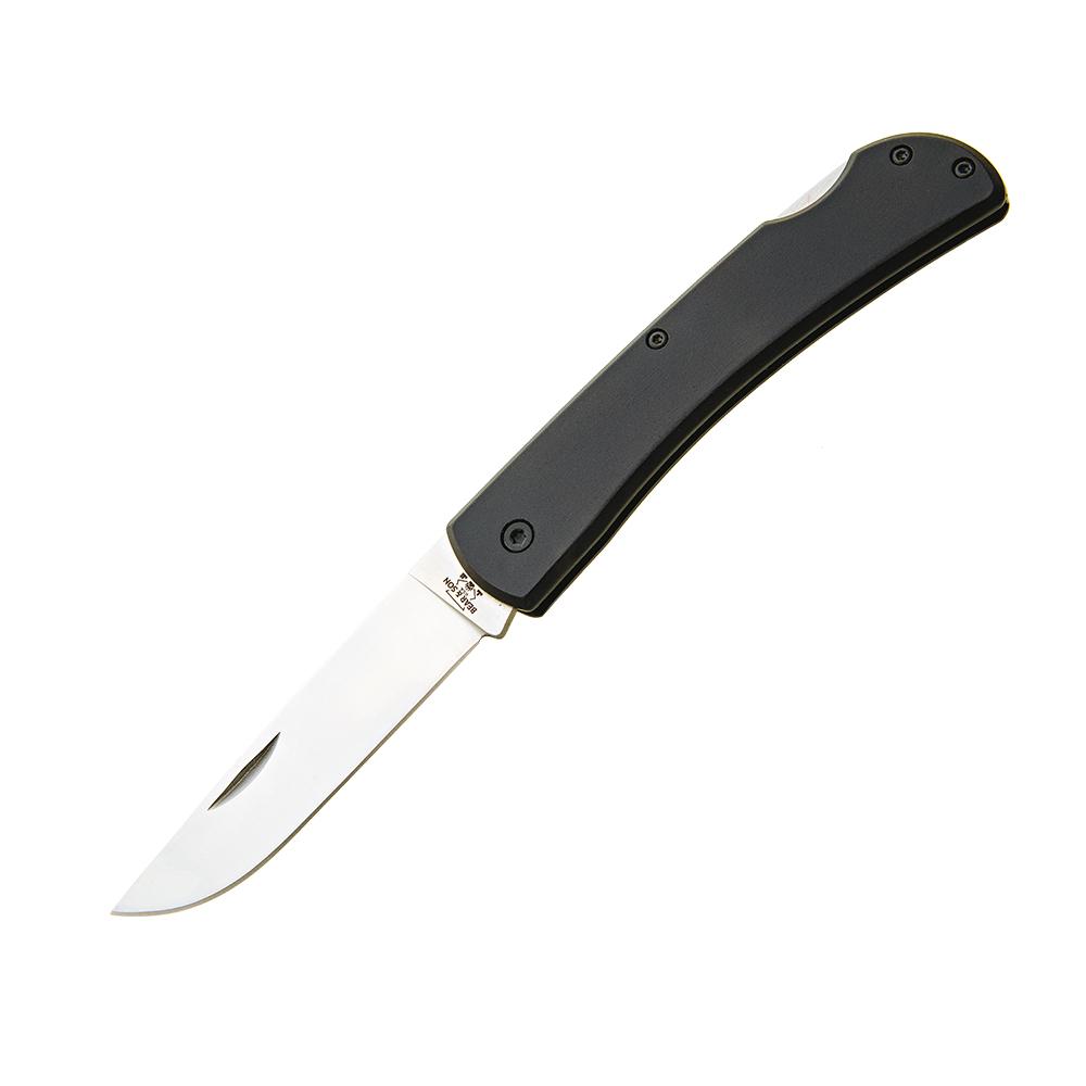 Bear & Son Farmhand Folder Large Locking Knife 3-5/8" Drop Point Blade Black Aluminum