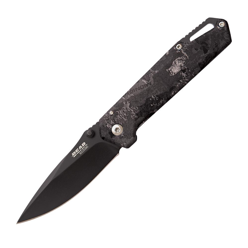 Bear & Son Brisk 3.0 Folding Pocket Knife 2-7/8" Drop Point Blade in Midnight Camo