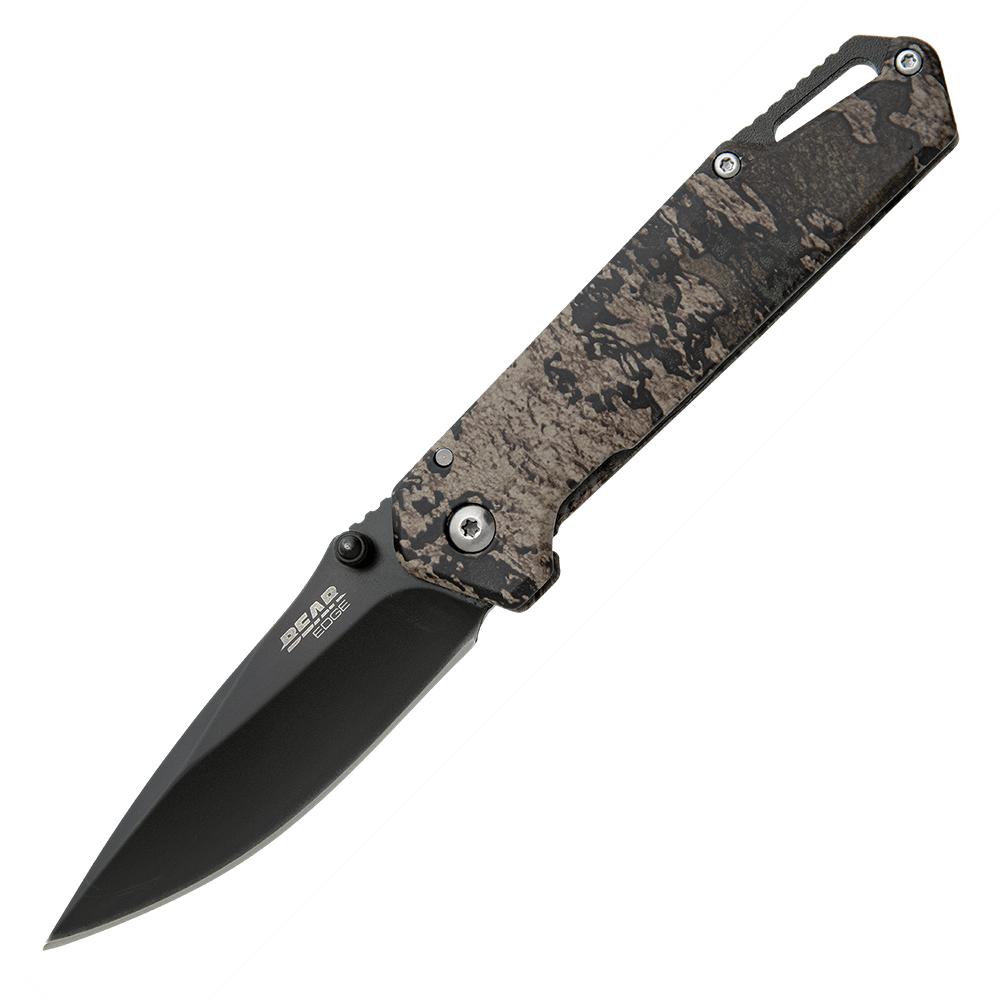 Bear & Son Brisk 3.0 Pocket Knife 2-7/8" Drop Point TrueTimber Strata Camo Pattern