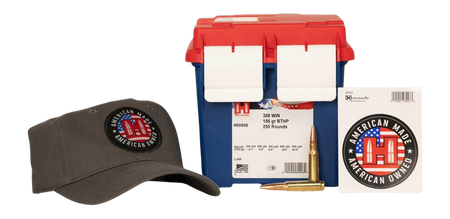 Hornady 80908 American Gunner 308Win 155gr Boat Tail Hollow Point 250 Per Box/2 Case