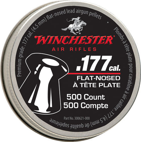 Winchester 177 Flat Air Gun Pellets 500 Per Tin 6 Tin Case