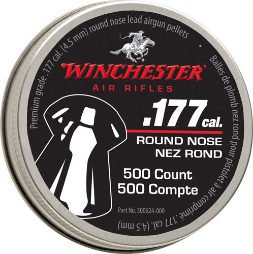 Winchester 177 Round Nose Air Gun Pellets 500 Per Tin 6 Tin Case