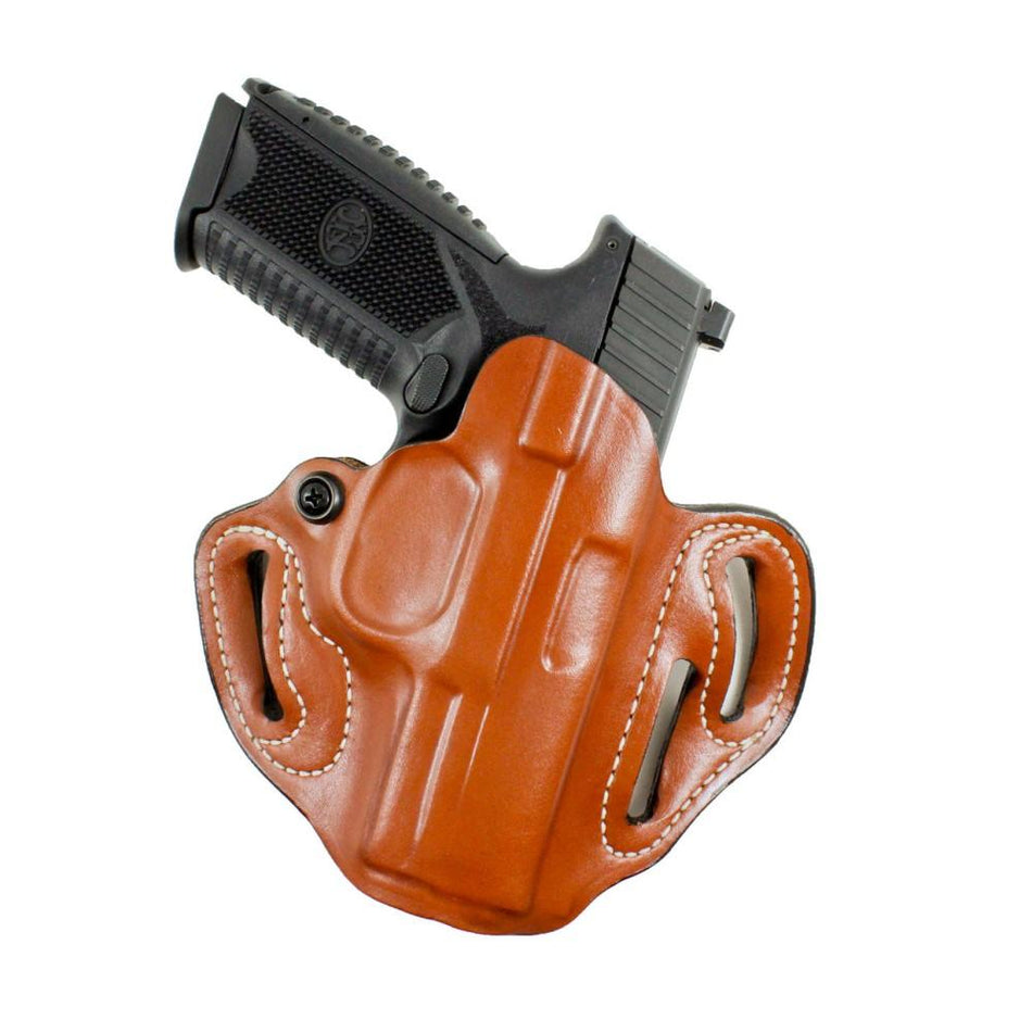 DeSantis Speed Scabbard Tan Leather RH Holster for 1911 4 to 4.25 Inch