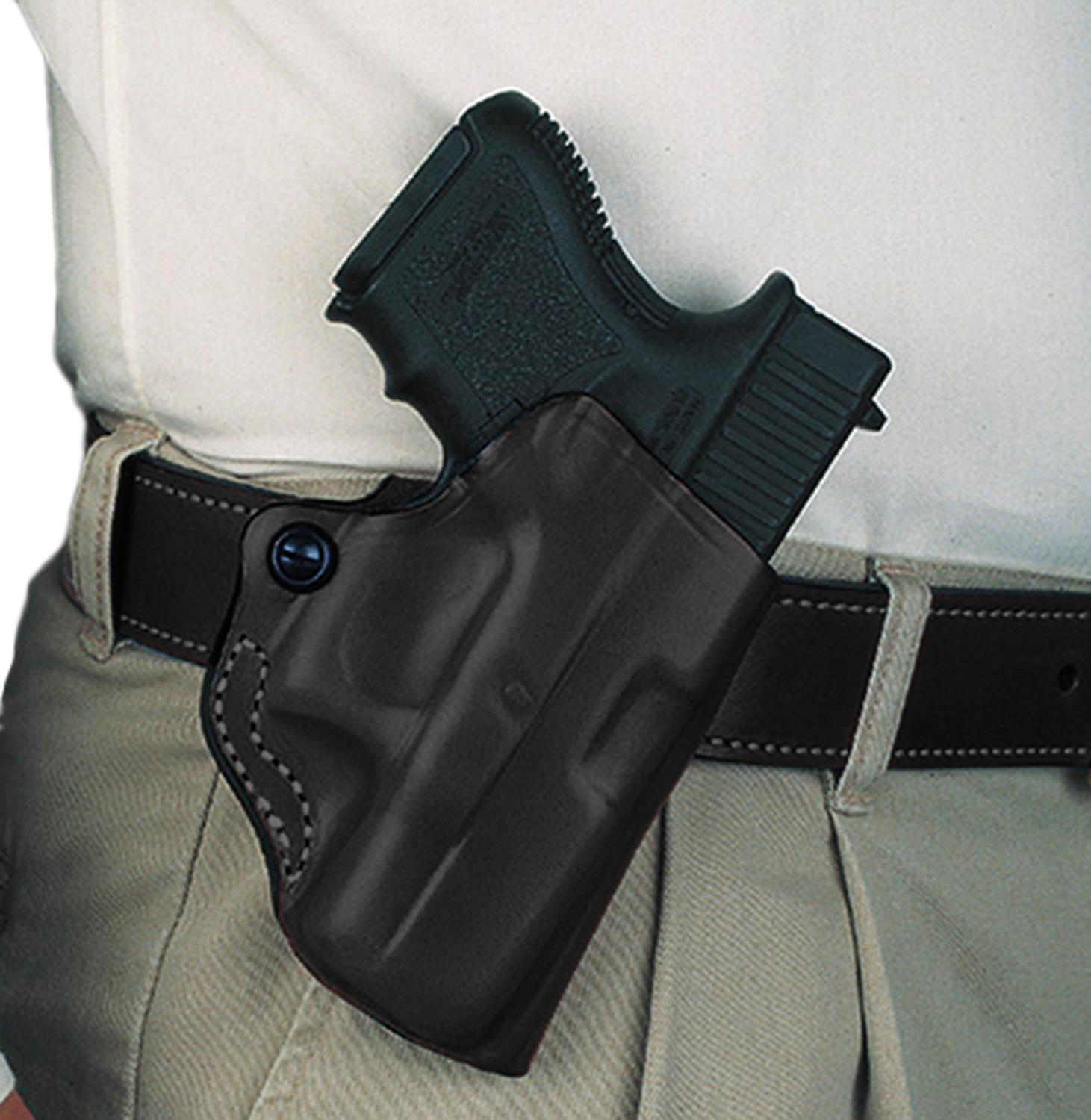 DeSantis Mini Scabbard LH Holster for Glock 43 Black Unlined Leather