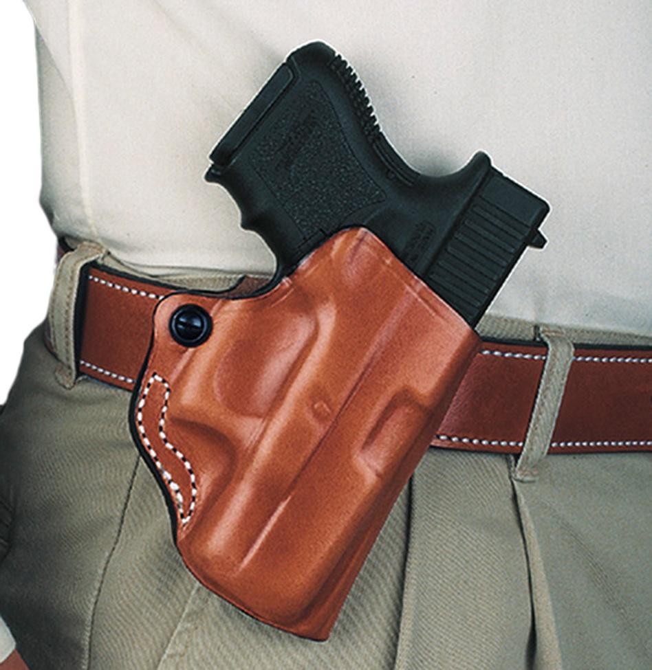 DeSantis 019 Mini Scabbard OWB Leather Holster S&W J Frame Taurus 85 Tan RH