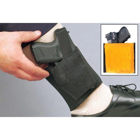 DeSantis Apache Ankle Rig Holster Medium Autos Sheepskin Lined Black RH
