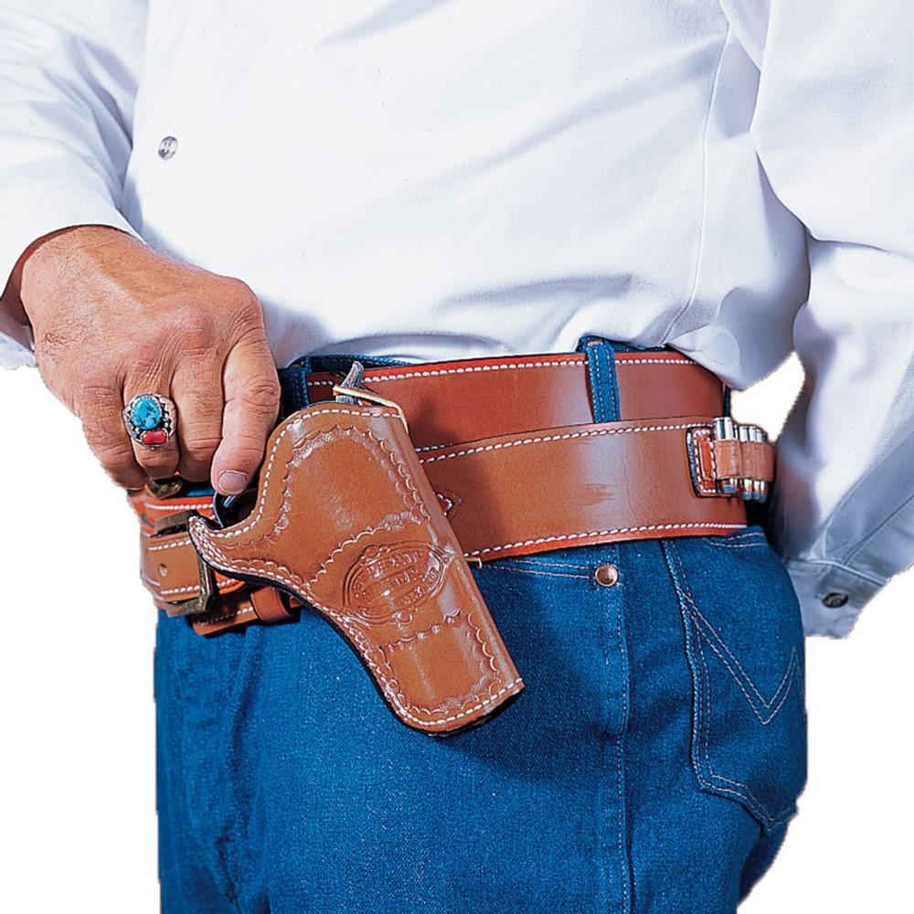 DeSantis Doc Holliday Style 083 Cross Draw Holster Fits Colt SAA 3-1/2" Tan Right Hand