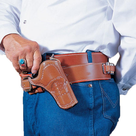DeSantis Doc Holliday Cross Draw Holster #083 Colt SAA 4-3/4" and Ruger Vaquero Tan Right Hand