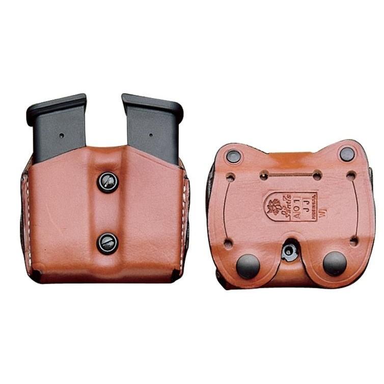 DeSantis Ambi Double Mag Pouch Colt Gov't .45 Tan Snap-Belt Design