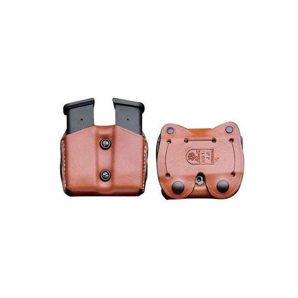 Desantis Double Mag Pouch Glock 43 Tan Snap-to-Belt Design