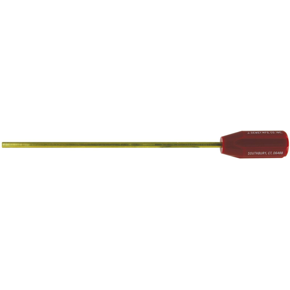 J. Dewey Rifle/Pistol Chamber Cleaning Rod - 1/4" 8-32 Female Thread, Brass