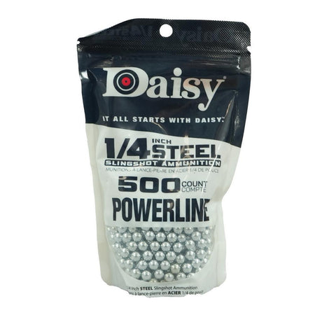 Daisy 500-Count Slingshot Ammo 1/4" Zinc-Plated Solid Steel