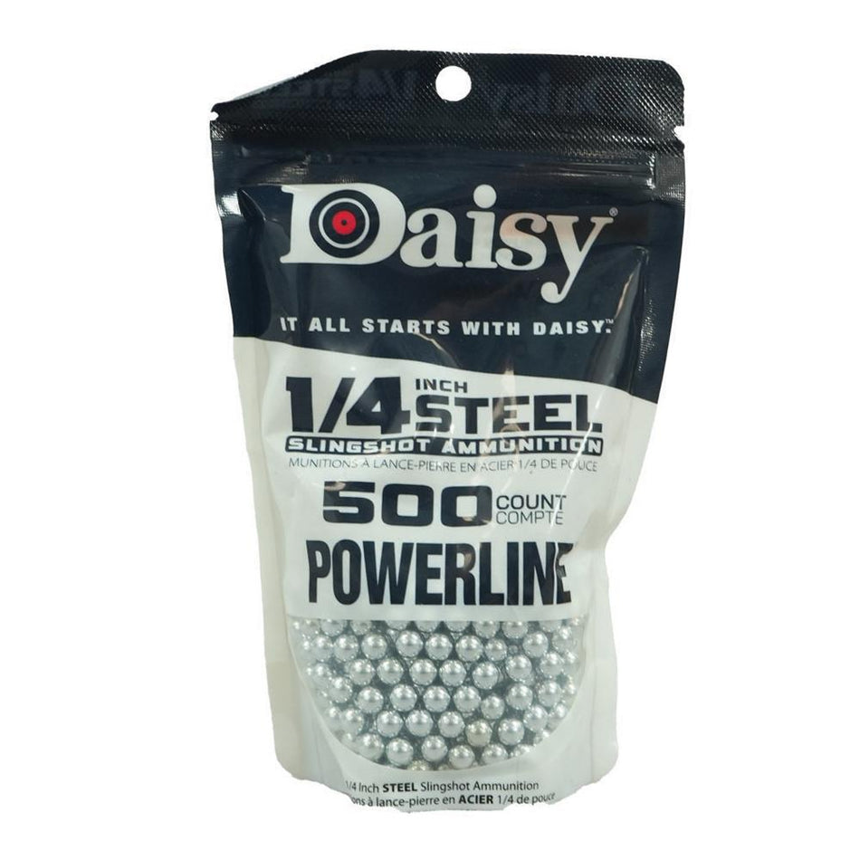 Daisy 500-Count Slingshot Ammo 1/4" Zinc-Plated Solid Steel