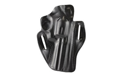 DeSantis 002BA34Z0 Speed Scabbard Open-Top Holster, 4" GP100/Python/Trooper/Dan Wesson 15-2, Right Hand, Black Leather