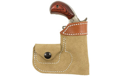 DeSantis 109NAX4Z0 North American Arms Pocket Holster with Ammo Pouch, 1" to 1.125" Barrel, Ambidextrous, Tan Leather