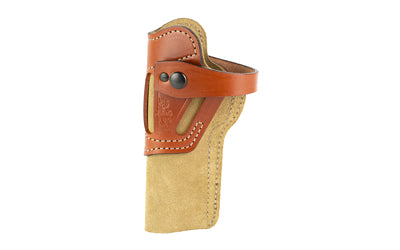 DeSantis Wild Hog Adjustable-Cant Ambidextrous Leather OWB Holster for Ruger MK Series, S&W 41, Buckmark, Tan
