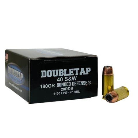 DoubleTap Bonded Defense .40 S&W 180 grain Jacketed Hollow Point ammunition
