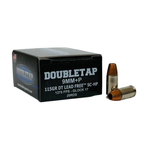 DoubleTap  9mm Luger / Parabellum 124 grain Copper Solid Hollow Point ammunition
