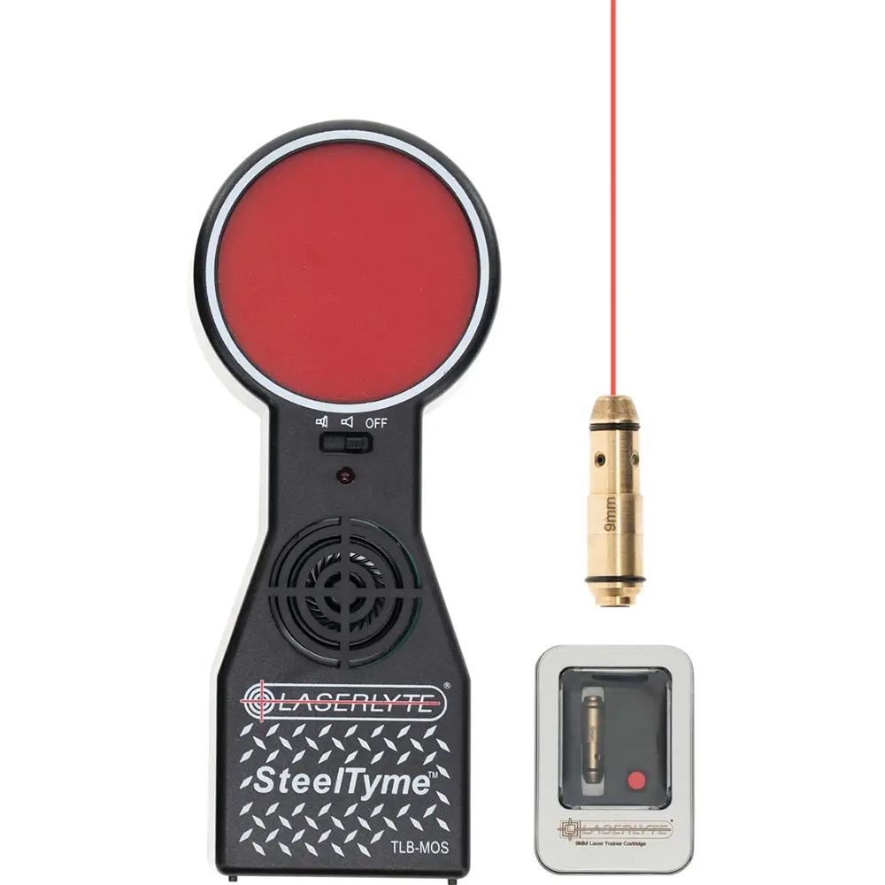 LaserLyte 9mm Laser Trainer Cartridge and Steel Tyme Practice Target Kit 1215345