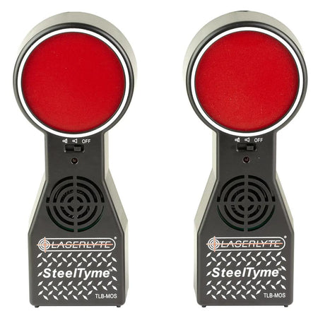 LaserLyte Steel Tyme Electronic Laser Targets, 2 Pack, Audio & LED Feedback, Red/Black 1231433