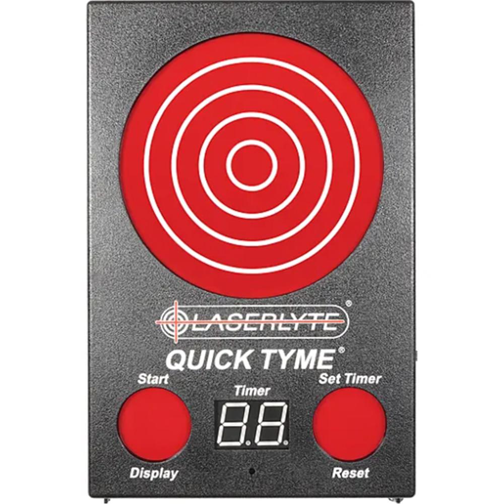 LaserLyte QuickTyme Shooting Trainer Target, 9.5x6.5 Inch, Black and Red, LaserLyte Compatible 1231435