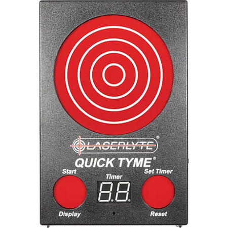 LaserLyte QuickTyme Shooting Trainer Target, 9.5x6.5 Inch, Black and Red, LaserLyte Compatible 1231435