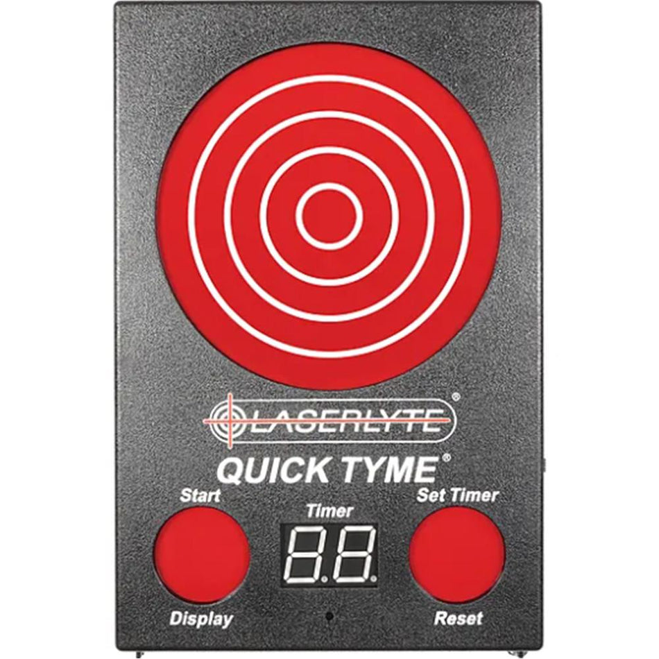 LaserLyte QuickTyme Shooting Trainer Target, 9.5x6.5 Inch, Black and Red, LaserLyte Compatible 1231435