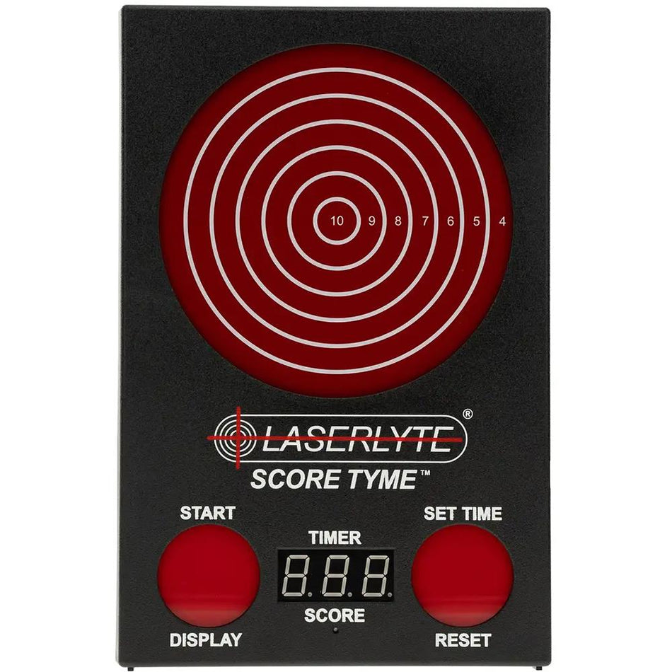 LaserLyte ScoreTyme Shooting Trainer Scoring Target, Timer and Scorekeeping, Black and Red 1231436