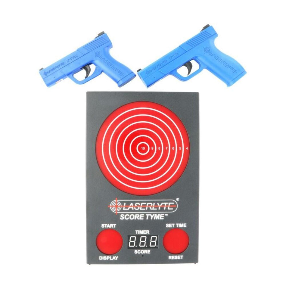 LaserLyte Score Tyme Versus Training Target Kit 2 Pistols Point of Impact LED Display