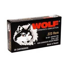 Wolf PolyFormance .223 Remington 55 grain Full Metal Jacket ammunition