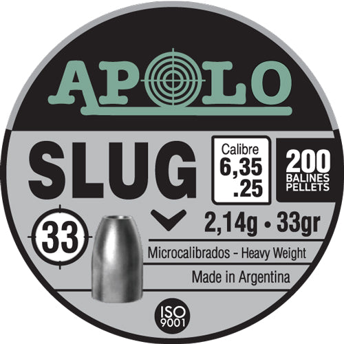 Hatsan Apolo 25 Slug Pellets 33gr 200-Count Pack