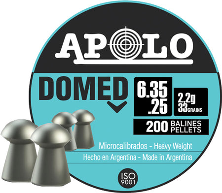 Hatsan Apolo 25 Domed Pellets 33gr 200-Count Pack