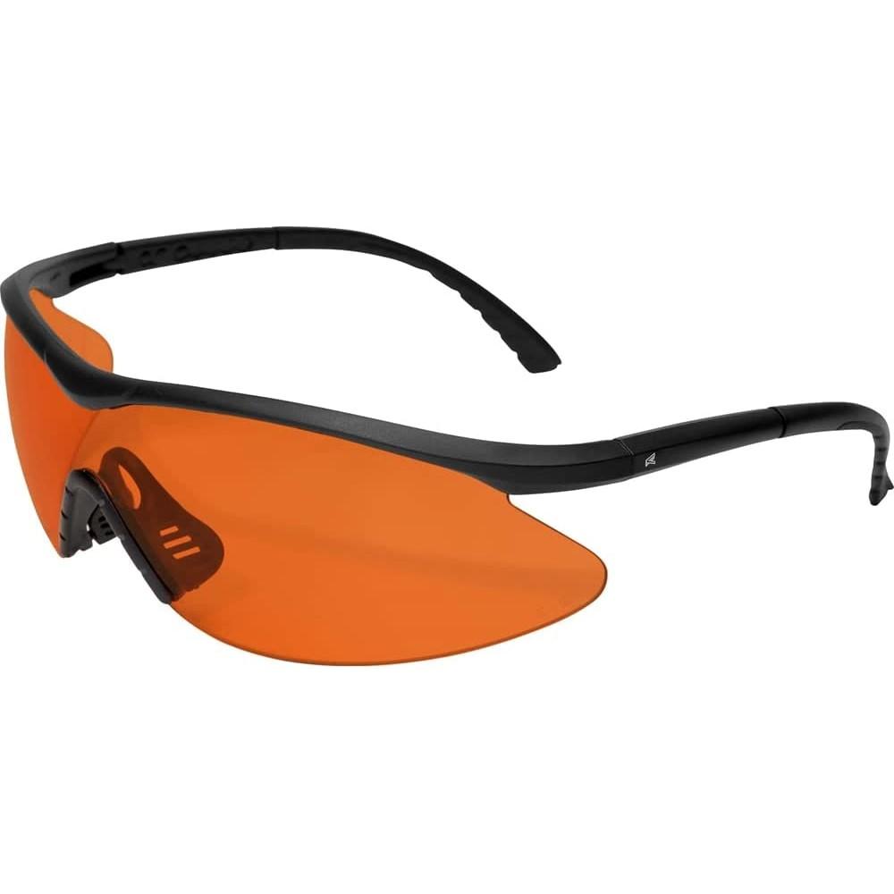 Edge Fastlink Shooting Safety Glasses with Black Frame & Orange G15 Vapor Shield Lens