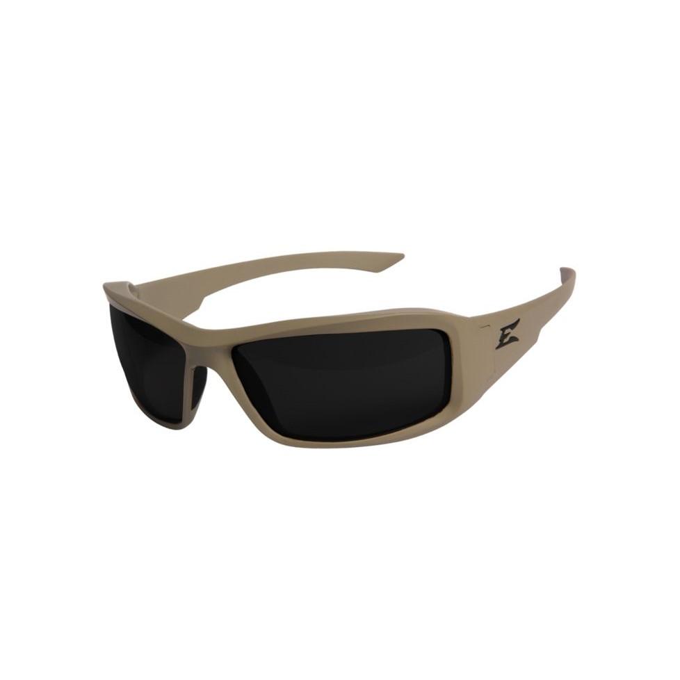 Edge Hamel Sand Frame Thin Temple Shooting Glasses with Black G15 Vapor Shield Lens