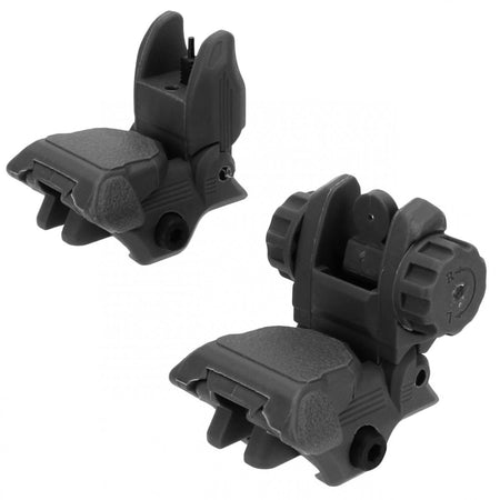 TacFire AR-15 Low Profile 45 Degree Same Plane Pop Up Sights Black