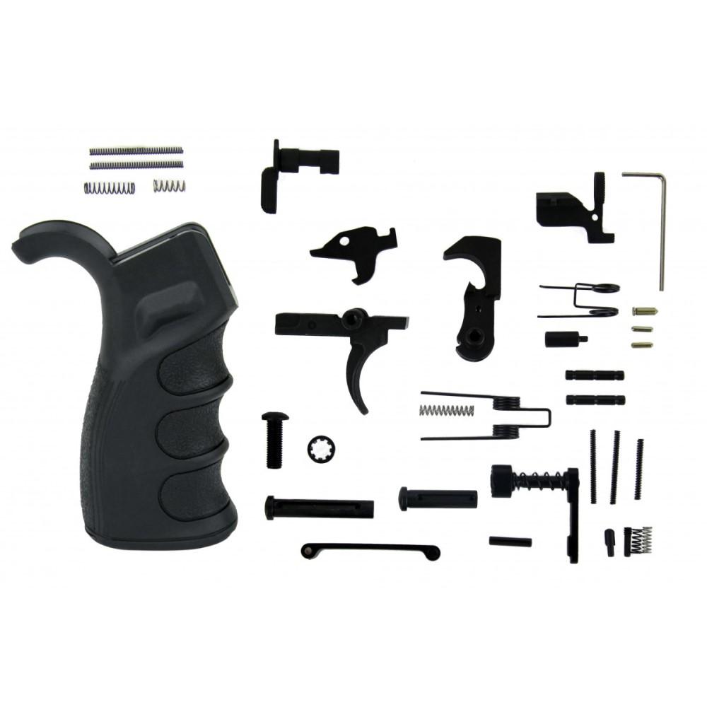 TacFire Complete AR-10 Lower Parts Kit Black with Trigger and Hammer